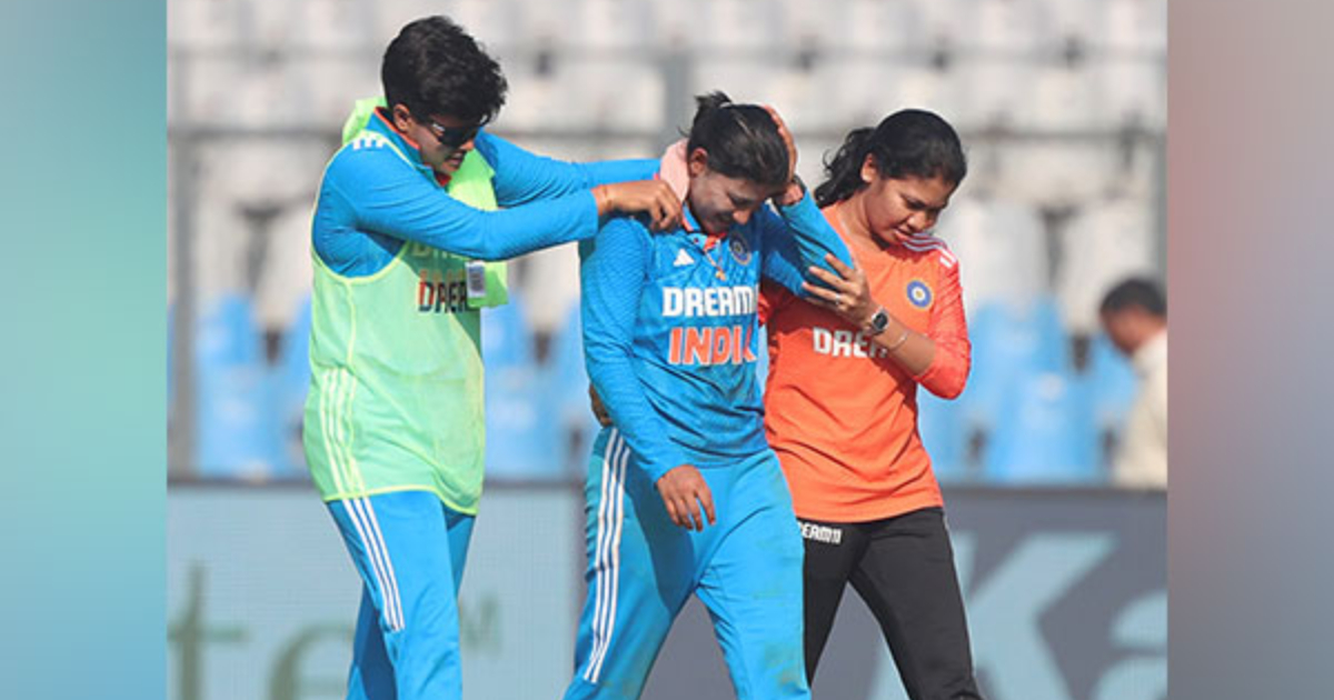 Sneh Rana taken for scans following a collision during India's 2nd ODI clash against Australia